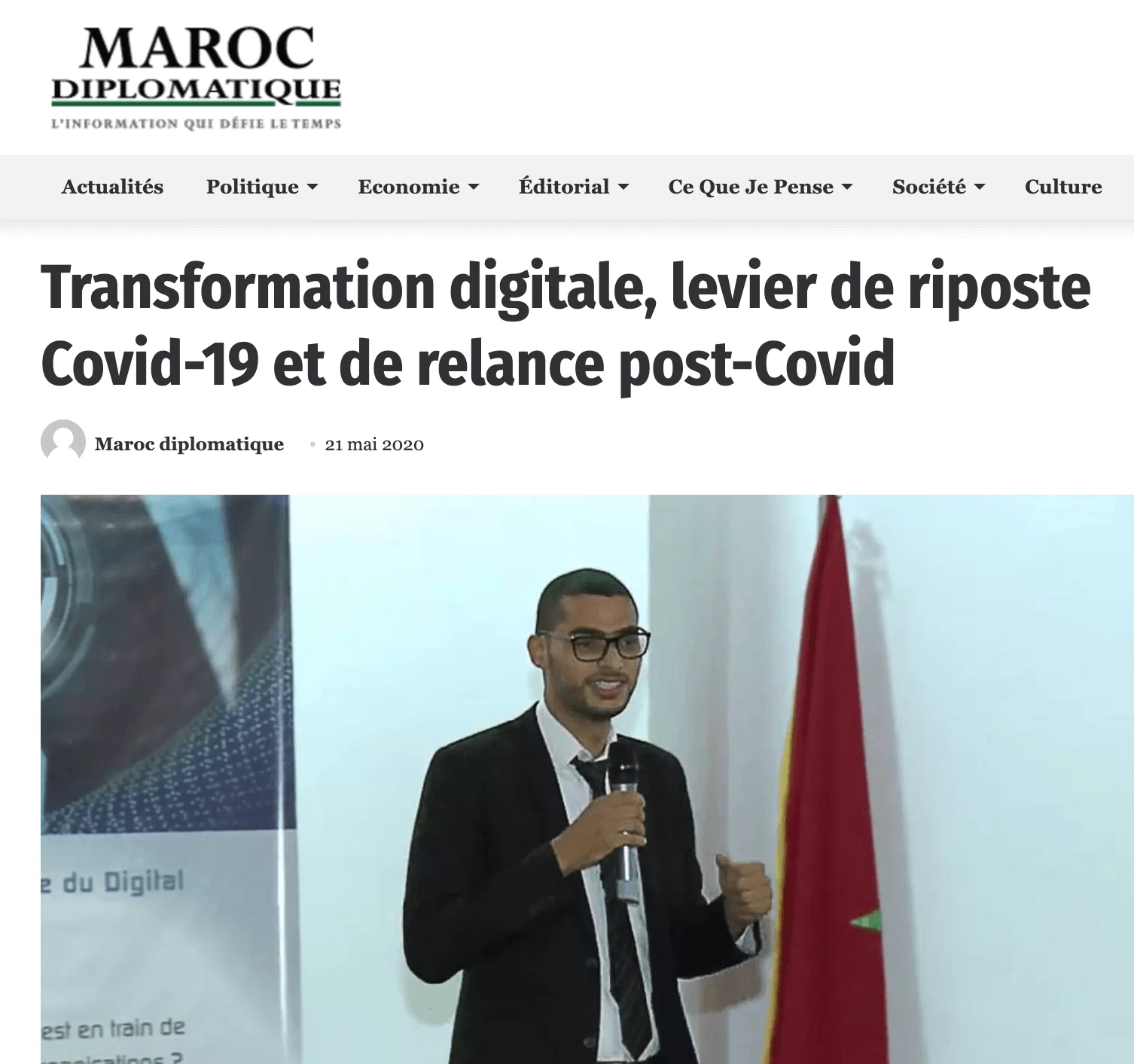 FORCINET - Médias Article Maroc - Diplomatique
